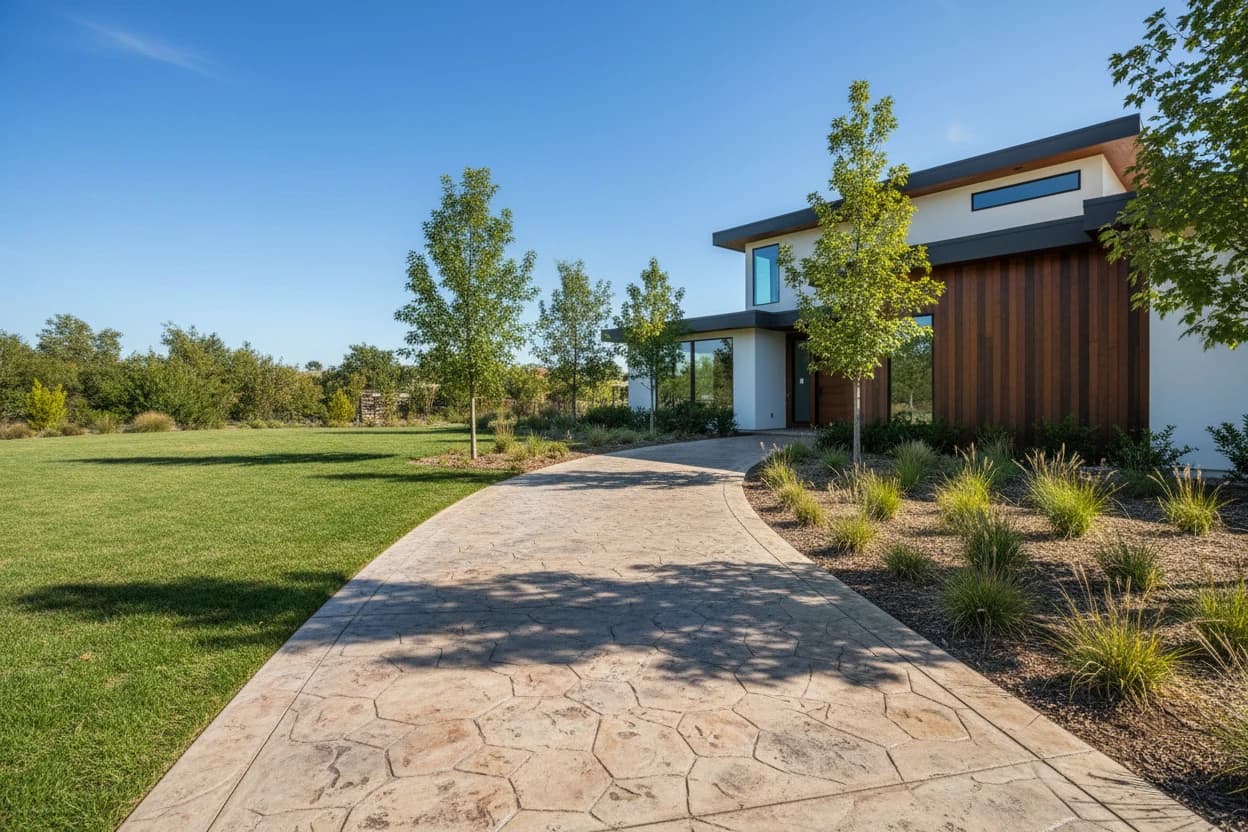 Ashlar Slate Stamped driveway