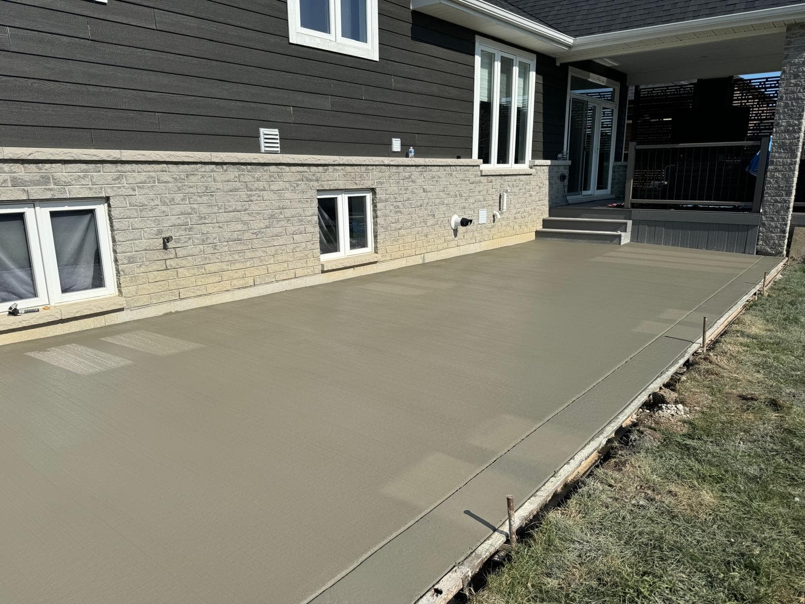 Brush Finish Backyard Patio